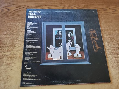 SEE NOTES!!!!  CLIVE BUNKER AUTOGRAPHED 1970s VG Jethro Tull   Benefit LP33