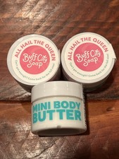 3 Buff City Soap Mini Body Butter Moisturizer Travel Lot All Hail The Queen 0.7