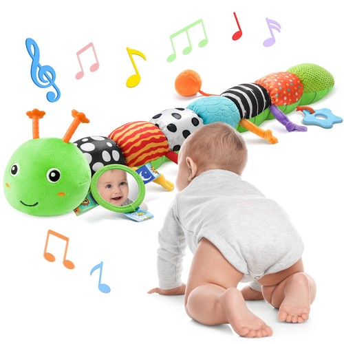 Baby Toys 6-12 Months Music Caterpillar Infant Toys Stuffed Animals 0-3-6 Mon...