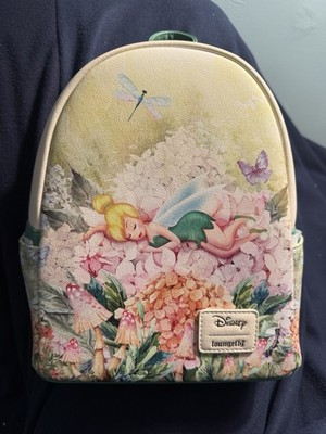 Loungefly Disney Peter Pan Tinker Bell Flowers Mini Backpack NWT