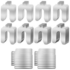56Pcs 304 Stainless Steel Shim Kit A 2"x2" Slotted Shims 0.001"-0.075" For Level