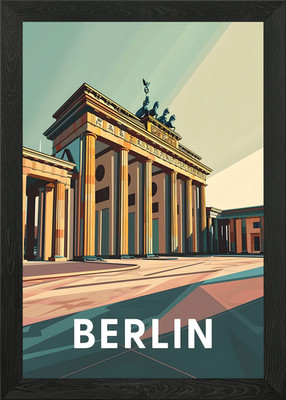 Berlin Brandenburg Gate Framed Wall Art Poster Canvas Print Picture