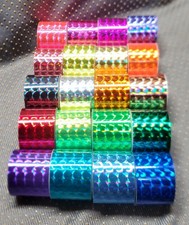 20 Different Color Holographic Tape 1" x 10 feet Sticky Prism Tape For Coils