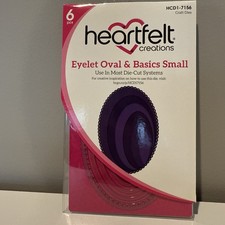 New In PKG Heartfelt Creations Eyelet Oval  Basics DIE CUT SET