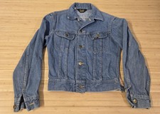 Vintage Lee Jacket Womens Small Blue Denim Trucker Made USA Button Western 90s