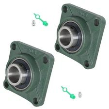 2 Pcs UCF208-24 Base Pillow Block Flange Bearing 1-1/2" Bore 4 Bolt