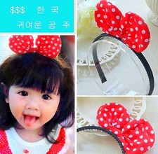 Girls Kids Children Sweet Bow Minnie mouse Bunny Red dots Hair headband Bands