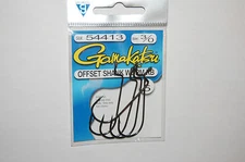 gamakatsu 3/0 offset shank worm lizard round bend rb bass hook 5 per 54413