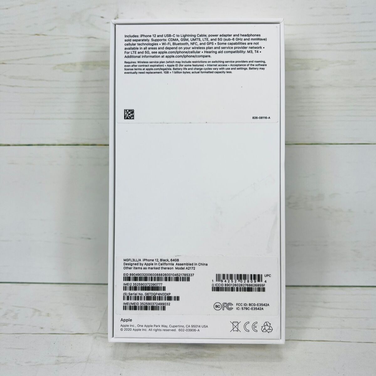Brand New Original Box for Apple iPhone 12 with SIM Ejector Brand New Original Box for Apple iPhone 12 with SIM Ejector