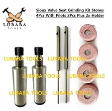 Sioux Valve Seat Grinding Kit Stones 4Pcs With Pilots 2Pcs Plus 2x Holder