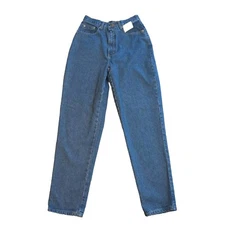 Boutique Europa Womens Size 8 Blue Denim Jeans Retro 80's 26x30  High Rise Pants