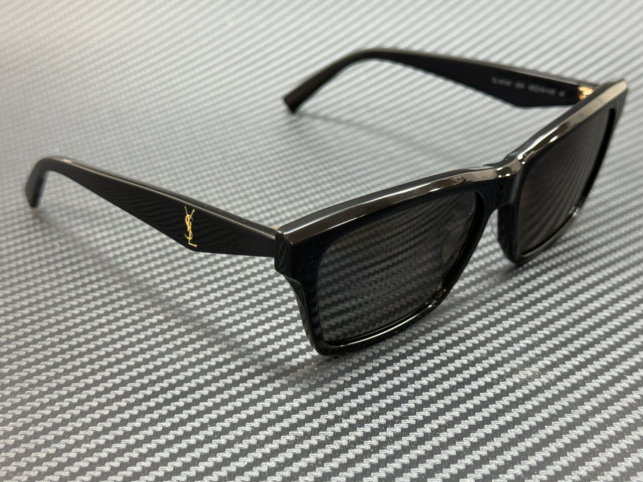 SAINT LAURENT SL M104 004 Occhiali da sole unisex nero grigio polarizzato 56 mm