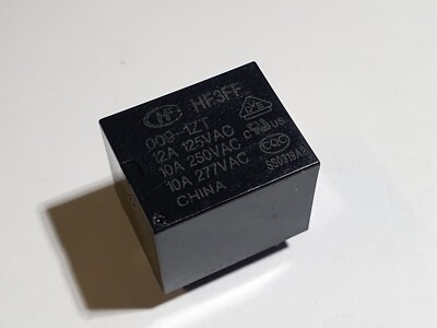 10x Relais 9VDC (6,8-11,7V), 10A / 250VAC 1 Wechsler HF3FF 009-1ZT