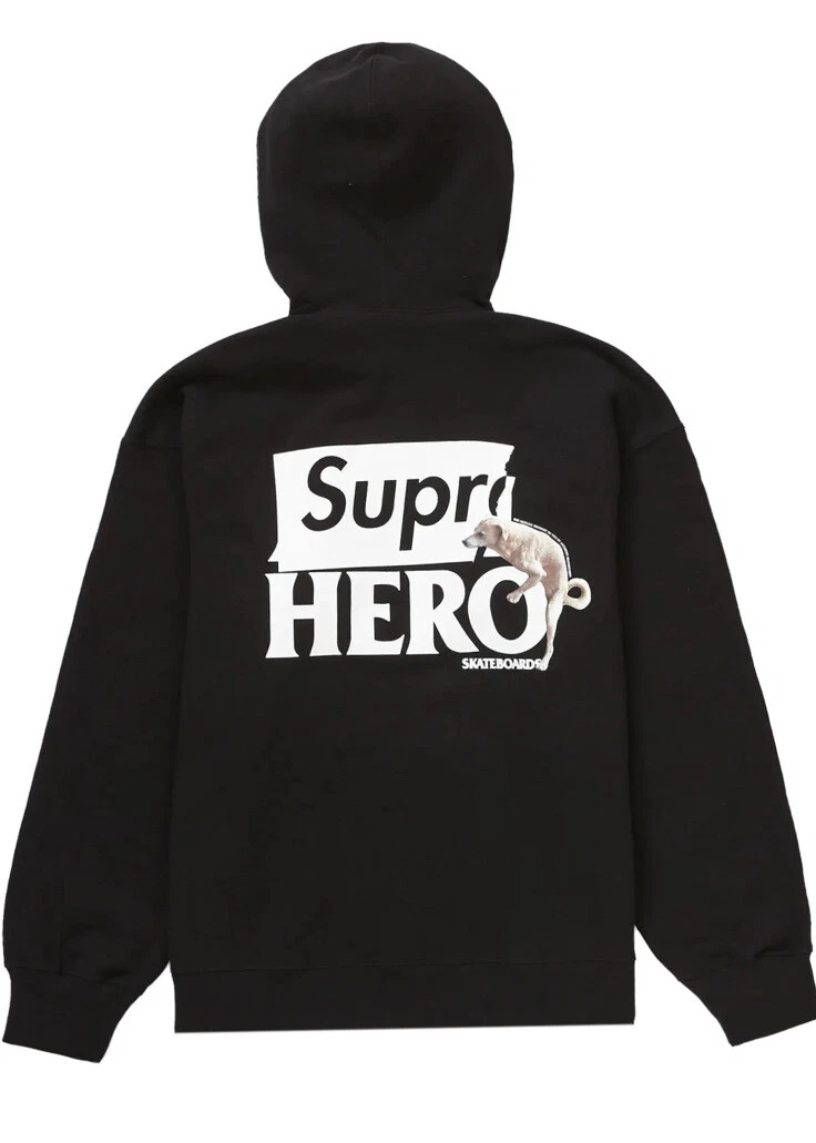Sweat shirt à capuche Supreme ANTIHERO SS22 noir homme taille XL flambant neuf livraison rapide