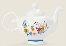Original Disney Teapot Kettle White Shade Gift Dine Decor Alice in Wonderland 🤩