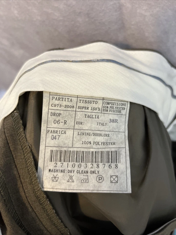 Ferrecci Collection Trousers Men's Gray Size 44R 38x35 Italian Dress Pants NWT - Image 4 of 4