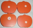 4 WOOD PUMPKIN FALL HALOWEEN DECOR from TENDER HEART TREASURES  3"x4"x0.75" — photo 3
