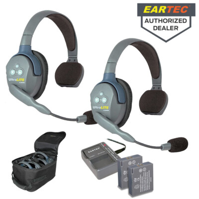 Eartec UltraLITE HD Full Duplex Wireless Headset Communication System