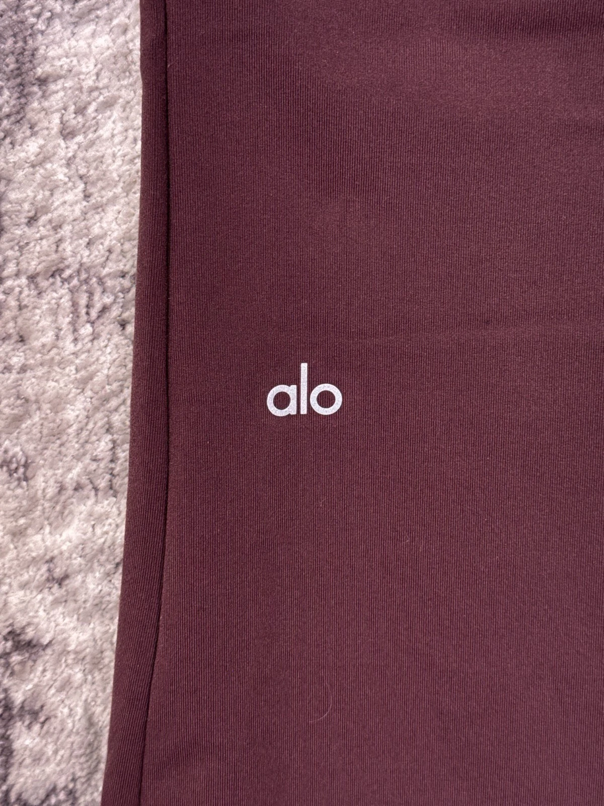 alo-yoga high waist flutter raisin purple leggings