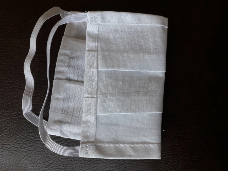 Reusable White Cotton Face Mask UK - Image 4 of 4