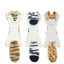 3 Pack Dog Squeaky Toys No Stuffing Dog Plush Toy For Small Medium Large Dogs 