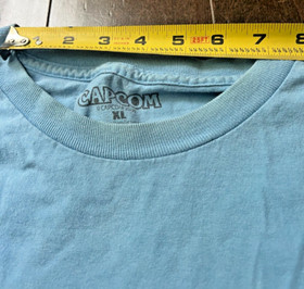 Lt Blue Capcom Bionic Commando Logo Short Sleeve Adult XL T-Shirt Nintendo NES