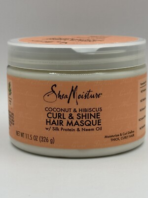 Curl & Shine Hair Masque, Coconut & Hibiscus, 11.5 oz (326 g)