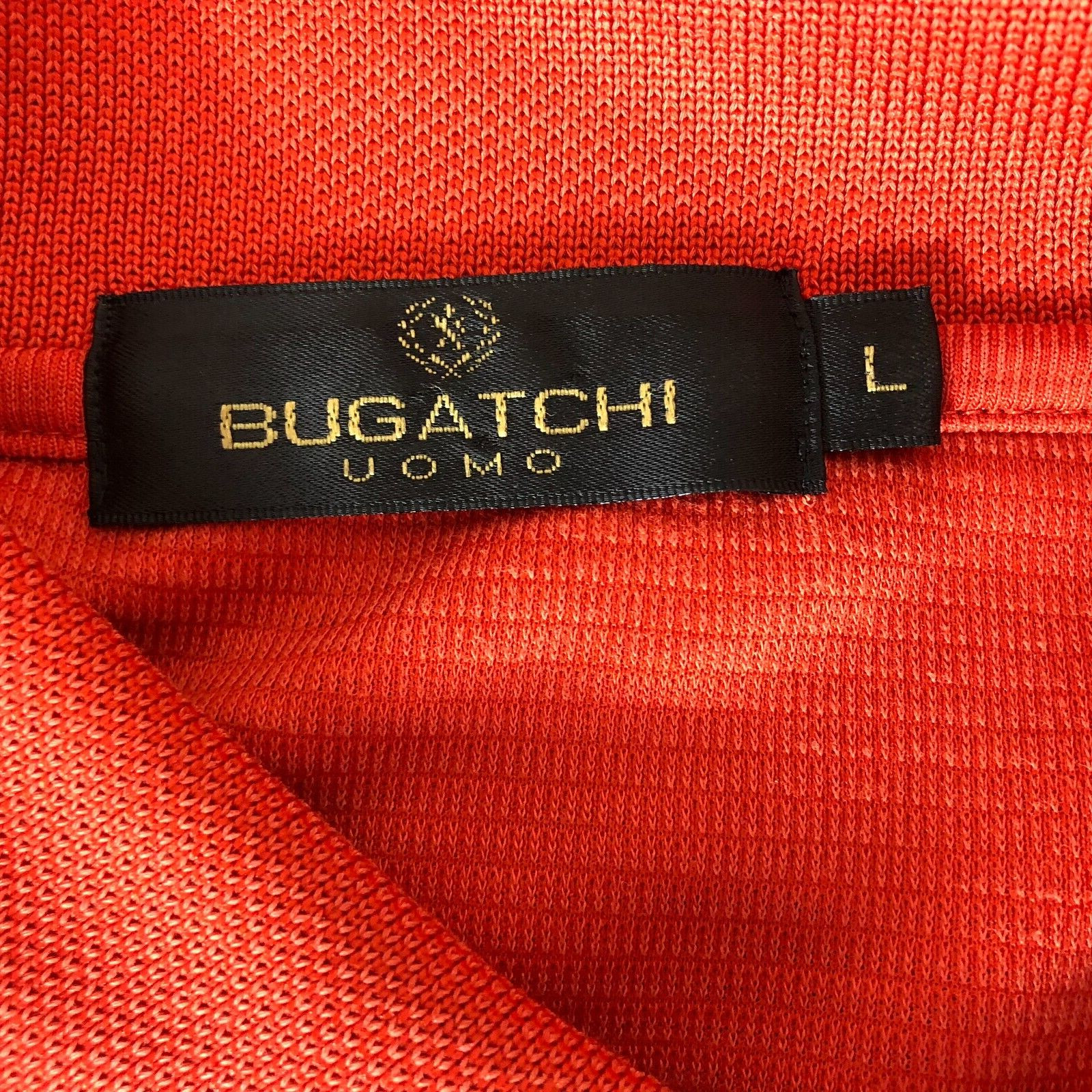 Bugatchi Uomo L Large Solid Orange Short Sleeve B… - image 7