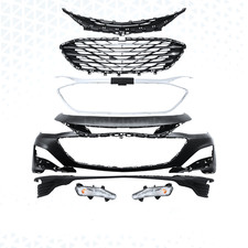 Front Bumper Cover w/ Grill Grille Fog Light ...
