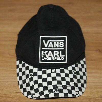 Vans Karl Lagerfeld Baseball Cap schwarz weiß Off the Wall verstellbar 2017 Logo