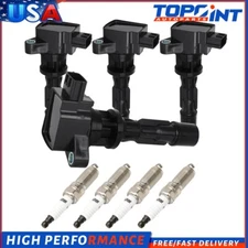 4 Ignition Coil & Spark Plug Kit For 2012-2015 Mazda 5 2.5L L4 UF604