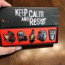 Watch Dogs 3 Legion Collector 5 Pin Set 2019 Ubisoft Keep Calm & Resist