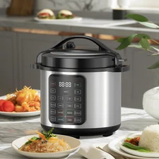 6 QT/8 QT Electric Pressure Cooker 16-in-1 Cooker for Rice Cooker, Soup Maker
