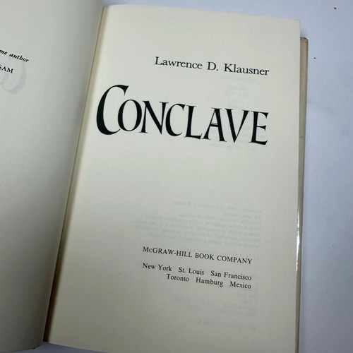 Conclave by Lawrence D. Klausner 1981 HC Dust Jacket - Picture 7 of 12
