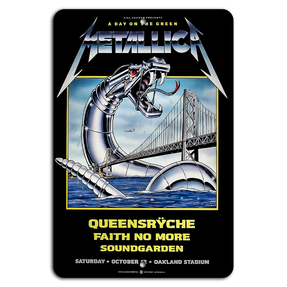 A Day on the Green Metallica Concert Poster - October 12 Oakland