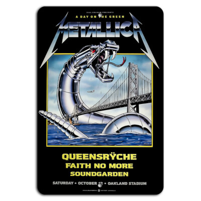 A Day on the Green Metallica Concert Poster - October 12 Oakland