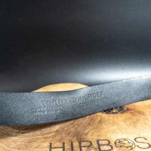 Tommy Hilfiger Hombres Cinturón Vintage Cuero Jeans Cinturón Negro Talla 36 - Imagen 5 de 5