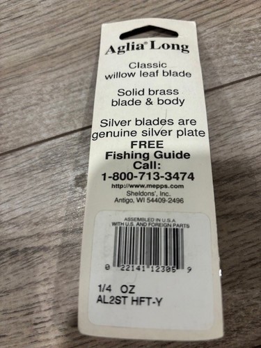 Mepps Aglia Long Spinner 1/4 OZ Talla 2 Chartreuse Dorado Plata Rojo (Elige Color) - Imagen 4 de 26