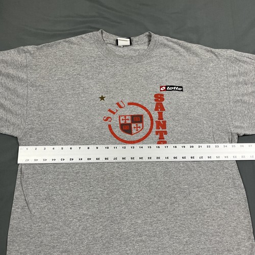 Vintage Saint Lawrence Saints Graphic Tee XL Grey Lotto Unisex VTG 90s Sports - Picture 7 of 9