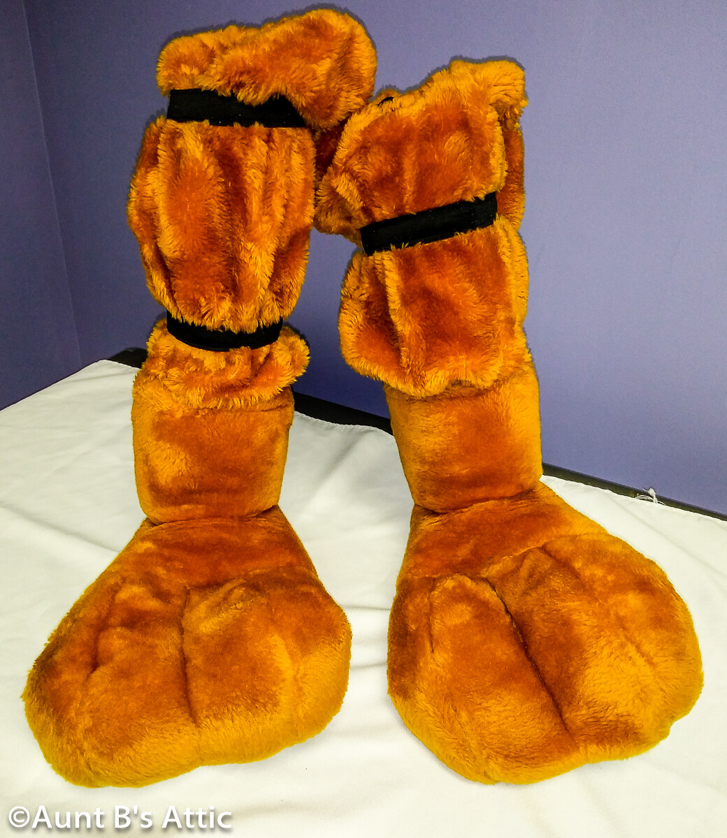 Turkey Mascot Costume Dxl 7Pc Br Faux Fur Suit Head Tail Leggings & Feet Lg - Picture 6 of 12