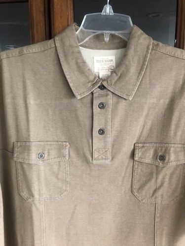 VTG Eddie Bauer Shirt Mens 2XLT Clay 1/4 Button Vented S/S Pockets Outdoor NWT - Picture 3 of 18