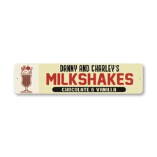 Homemade Milkshakes Metal Sign