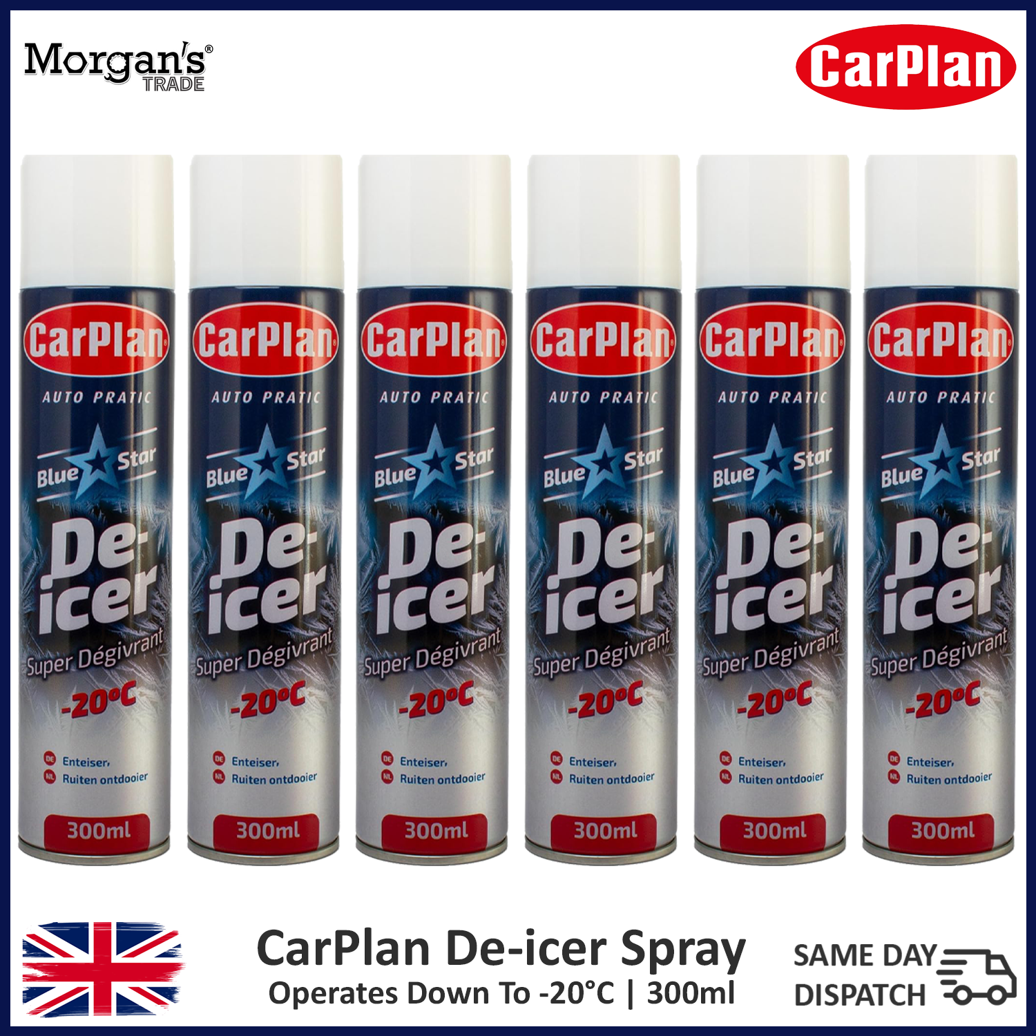 CarPlan Car De Icer Spray Window Windscreen Lock Antifreeze Frost Ice