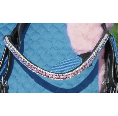 FSS Crystal Bling Curve Stirnband SHIMMER Ombre Baby Pink Flieder Aquamarin Blau