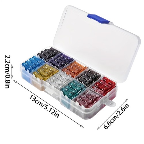 120PCS Mini Car Fuse Assortment Assorted Kit Blade Set Auto Truck Automotive - Picture 2 of 12