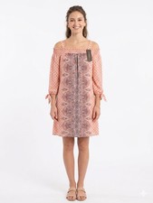 Luxology Boho Paisley Patterned Lined Bell Sleeves Sheath Lace Size 6 RN 111503