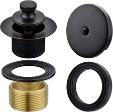 Brass Bathtub Drain Kit, Lift and Turn Tub Drain Kit with Overflow Faceplate,