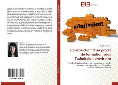 Construction d'un projet de formation sous l'admission provisoire Stephanie Vose