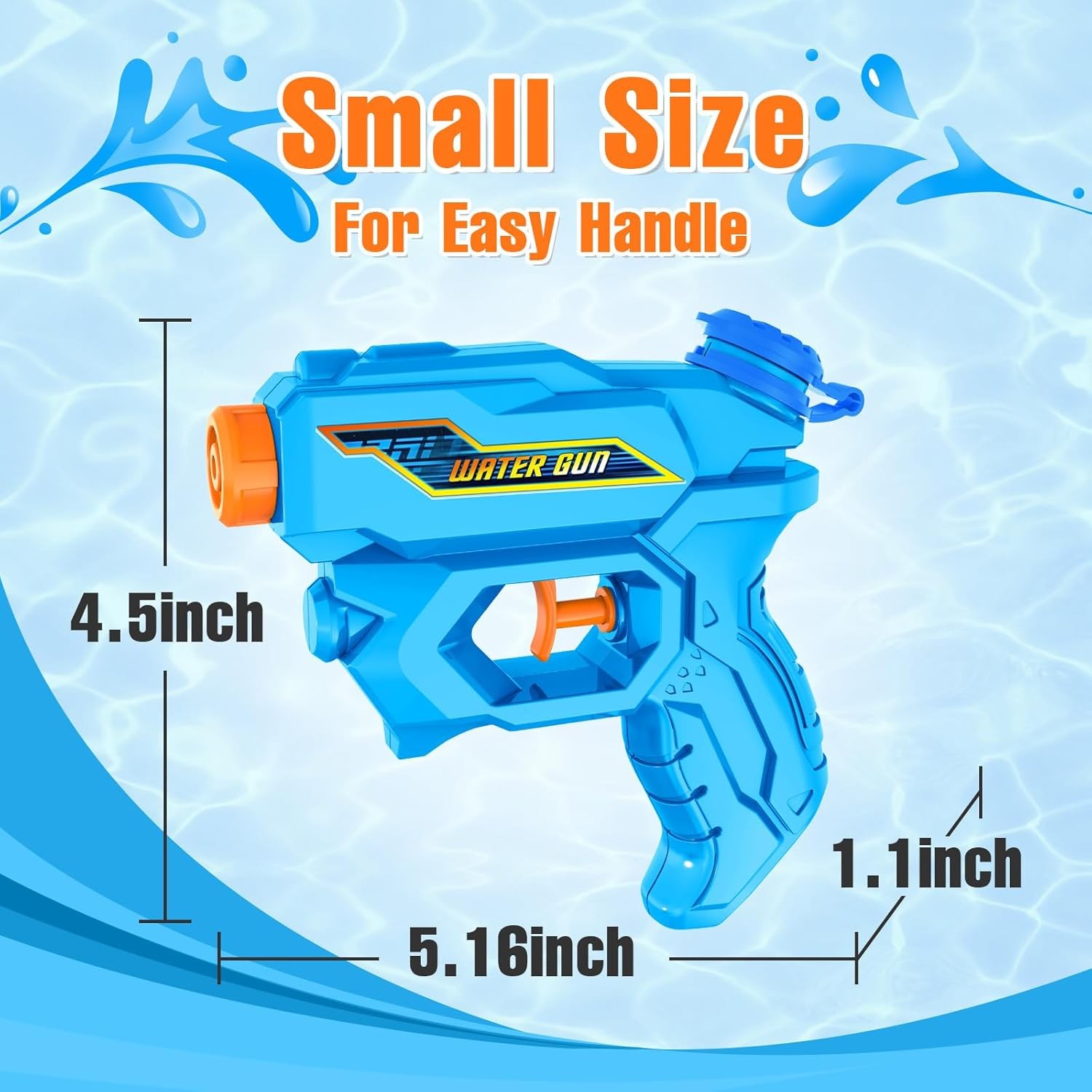 2 Pack Water Gun for Kids - Squirt Guns Water Blaster Soaker 100CC Capacity Wate