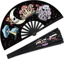 Fans for Line Dancing- Rave Fan - Larger Folding Clack Handheld Fan for Men/Wome